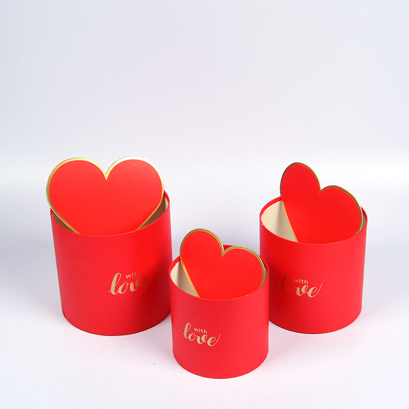Set of 3 Flower Boxes with heart