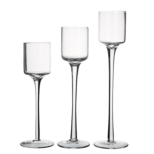 Glass Candle Holder Set